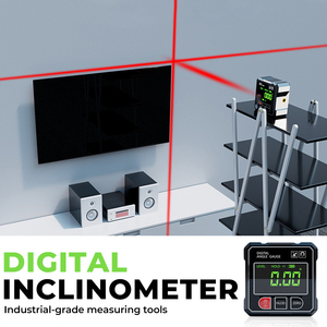 Niveau laser numérique 2 axes avec rapporteur d'angle, inclinomètre, règle, base magnétique et détecteur d'angle magnétique - Product Image 6