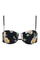 Nieuwe trend bloemenprint beugelbikini set bandeau V-hals cheeky tweedelig badpak strand- en zwembadkleding voor dames