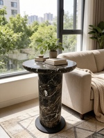 Muebles Multiusos de Lujo Minimalistas Modernos Personalizados, Mesas Auxiliares de Mármol Natural