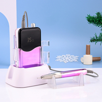 2025 Nail Technician Love Brushless 35000 RPM Drill Nails Profesional Portable Rechargeable Efile pour Manucure Nouvel An Cadeau
