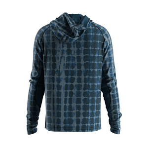 Vêtements de pêche à marque privée avec capuche et poche zippée pour hommes, panneaux en maille incurvés sous les aisselles et protection UV latérale - Product Image 3