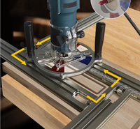 Support de rail de guidage auxiliaire multifonctionnel réglable pour la menuiserie, outil de fraisage, de rainurage et de gravure pour le travail du bois