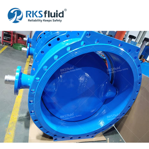 Vanne papillon double excentrique RKSfluid EN558 Série 14, IP67 DN700 PN25, à double bride, avec actionneur électrique, directement de l'usine - Product Image 1