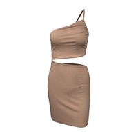 Robe mini vintage asymétrique à cordon de serrage pour femme, avec découpes et bretelles, idéale pour l'été et les soirées