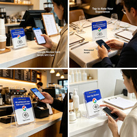 Tarjeta NFC RFID con Impresión Personalizada, Acrílica, Impermeable, Programable, 13.56mhz, para Reseñas de Google y Calificación de Tiendas