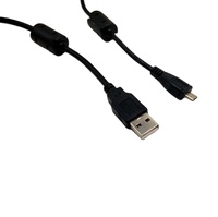 Câble USB Micro 5 broches de haute qualité d'origine d'usine, câble USB pour téléphone mobile Android avec deux ferrites
