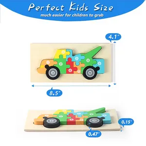 CPC CE Spielzeug 3D Hewan Papan Puzzle Kayu Kartun Dinosaurus Jigsaw Pop DIY Puzzle Hadiah Anak-anak Mainan Pendidikan untuk Anak