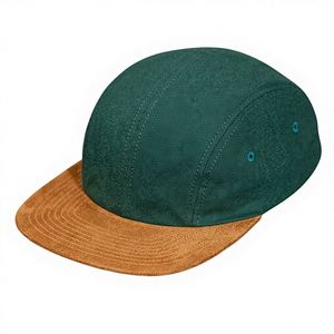 Casquette rétro 5 panneaux en polyester de haute qualité, personnalisable, bicolore, pour le sport et les loisirs en plein air - Product Image 4