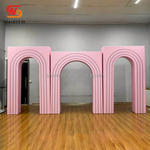 Copertura per Arco <span class=keywords><strong>Rosa</strong></span> Liscia in Spandex Elastico per Eventi e Banchetti, <span class=keywords><strong>Sfondo</strong></span> per Decorazioni di Baby Shower e Feste di Compleanno - Product Image 1