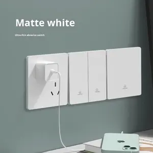 Interrupteur moderne prise blanc interrupteur <span class=keywords><strong>mural</strong></span> à bascule anneau électrolytique 250v Max écran tactile norme britannique Offre Spéciale d'usine - Product Image 4