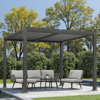 Prix d'usine - Pavillon de jardin Greenway - Toit à lamelles bioclimatique imperméable en aluminium thermolaqué - Écologique