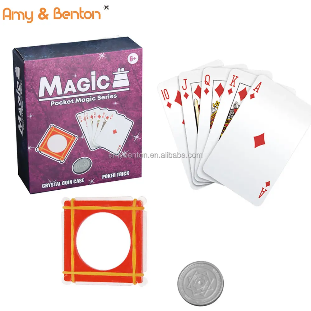 Nieuwe Novelty Magic Trick Kit Speelgoed Met Coin Poker Kaarten Klassieke Pocket Magic Diverse Speelgoed Set Voor Kind En Volwassen