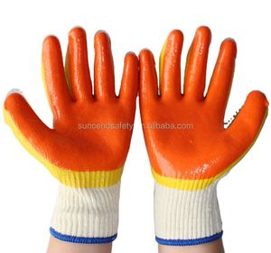 Suncend سلامة سعر المصنع حار بيع مزدوجة اللاتكس القطن coatted قفازات العمل بالجملة - Product Image 6