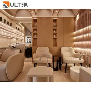 Ultra Design Salon Decoration Salon Furniture Nail Table Beauty Salon Display Showcase Manicure Table And Chair Set