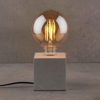 Lampe Edison artisanale TSINYE Fusion avec support en béton, lampe de bureau minimaliste industrielle, lampe décorative