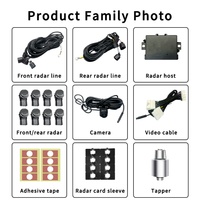 Kit Sensor Parkir Universal Nissan Tahun 2022-2024, 8 Sensor Sistem Depan & Belakang dengan Pemantauan Pandangan Burung 360 Derajat