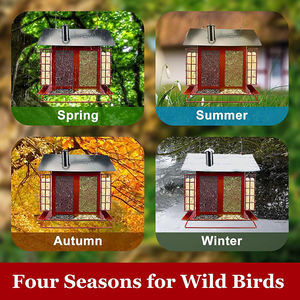 Jh-mech çift Suet besleyici ile 2 tohum tepsileri için ağaçkakan kardinal ispinoz ve vahşi kuşlar açık demir kuş besleyici <span class=keywords><strong>Anti</strong></span> sincap - Product Image 4