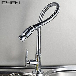 CYEN Kitchen <strong>Faucet</strong> with Pull Down <strong>Sprayer</strong> Pull Out Spring Sink <strong>Faucets</strong> Dual Function for Farmhouse Camper Laundry <strong>Utility</strong> - Product Image 4