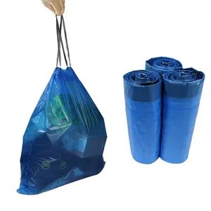 Drawstring clear big heavy Duty Garbage Can Liners trash bag for Contractor Industrial Commercial Yard