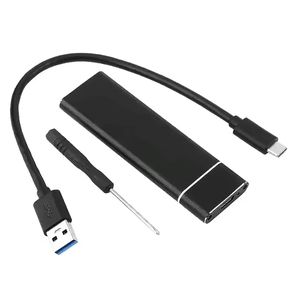 M.<span class=keywords><strong>2</strong></span> Màu Đen Mới Nóng Bán Kết Hợp Màu Sắc Mini Bên Ngoài USB3.0 MSATA <span class=keywords><strong>HDD</strong></span>/Sdd Bên Ngoài Ổ Đĩa Cứng Bao Vây Trường Hợp - Product Image 1