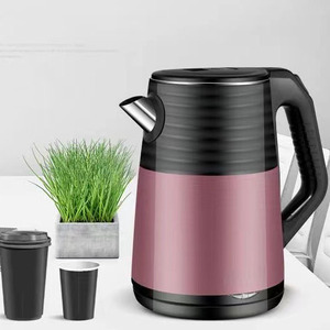 Bouilloire électrique 2,5 L en acier inoxydable, double paroi, anti-brûlure, arrêt automatique, protection contre l'ébullition à sec, norme britannique - Product Image 1