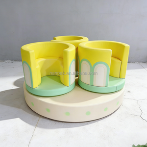 Manège motorisé sensoriel pour enfants, équipement de jeu intérieur/<span class=keywords><strong>extérieur</strong></span> aux couleurs printanières, idéal pour les cafés ludiques, centres commerciaux, fêtes et locations - Product Image 6