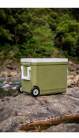 Glacière isotherme à roulettes 35L, entièrement en mousse PU, portable, pour le camping, les activités de plein air et l'usage commercial