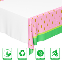Nappe en PLA rectangulaire imprimée pastèque personnalisée, nappe décorative, couverture de table pour événements et fêtes à la maison, nappe imperméable et résistante à l'huile