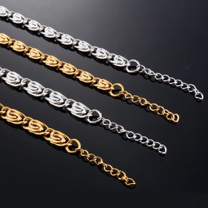 Bracelet torsadé unique en acier inoxydable pour femmes et hommes, chaîne de cheville/main avec rallonge, accessoires de bijoux d'été - Product Image 4