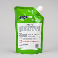 Sachets Doypack PE personnalisés imprimés de 500 ml, 1 L, 2 L pour recharge de savon liquide, gel douche, shampoing, détergent vaisselle avec bec verseur
