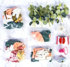 DJTSN Kit de guirlande de ballons de fête vert olive blush pêche à l'<span class=keywords><strong>eucalyptus</strong></span> pour mariage, jungle, safari, verdure, baby shower - Product Image 3