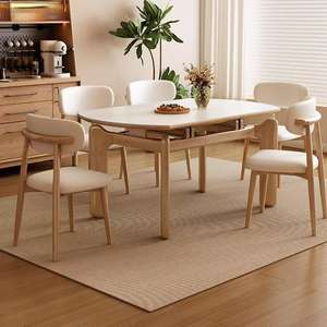 <span class=keywords><strong>Tavolo</strong></span> da Pranzo di Lusso Francese Moderno <span class=keywords><strong>Allungabile</strong></span> in <span class=keywords><strong>Legno</strong></span> <span class=keywords><strong>Massello</strong></span> Telescopico Ecologico e Durevole per Arredamento Casa, Cucina e Sala da Pranzo - Product Image 4