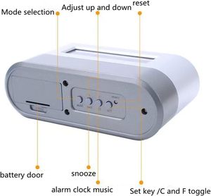 Promotional Gift Electronic <b>Digital</b> Alarm Pen Holder <b>Clock</b> With Gadget Storage Box Desktop Display - Product Image 2
