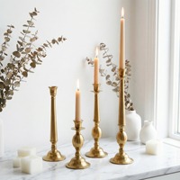 Chandelier en fer métallique conique, style européen minimaliste, corps en spirale, pour dîner aux chandelles romantique et mariage