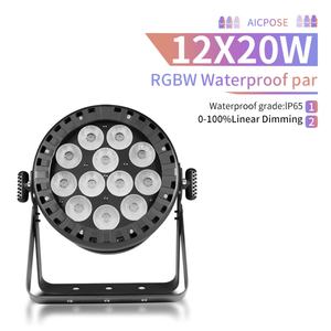 AICPOSE - Foco LED Par RGBW de 12 x 20 W, Resistente al Agua, para Escenarios de Festivales Musicales, IP65 - Product Image 1