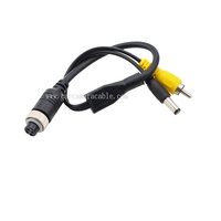 GX12 4-Pin Aviation Femelle RCA Mâle DC Mâle Fiche 5M Caméra de Sécurité de Voiture Câble Audio Vidéo Tresse Blindage PVC Veste 5mm