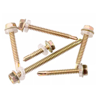 Cola de taladro hexagonal exterior de acero inoxidable 410 tornillo autorroscante color zinc autoperforante color azulejo de acero hilo de cola de milano