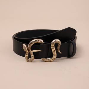 Ceinture Simple en PU pour Femme avec Boucle Serpent Rétro, Tendance en Europe et aux États-Unis - Product Image 5