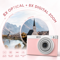 Appareils photo numériques professionnels 4K, photos et vidéos, zoom numérique 8x, zoom optique 8x, résolution 48MP