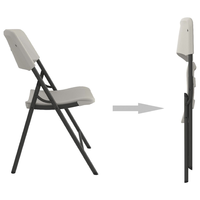 Table pliante ronde en plastique léger de 32 pouces avec dessus imperméable pour salle à manger, hôtel et salon pour pique-nique en plein air