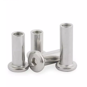 Fabrication sur mesure M2-M20, connecteur de meuble à tête chanfreinée, plaqué nickel oxyde noir, écrou cylindrique à manchon de fixation, pour le secteur de la santé - Product Image 5