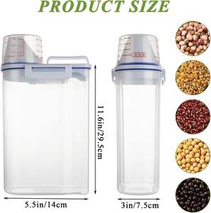 Seau à riz épaissi en gros, boîtes hermétiques anti-humidité, pots de rangement domestiques en plastique de qualité alimentaire pour l'épicerie et la maison - Product Image 4