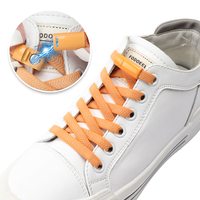 Lacets paresseux Nouvelles baskets à boucle magnétique Lacets de chaussures à verrouillage plat sans cravate Lacets de chaussures élastiques en polyester