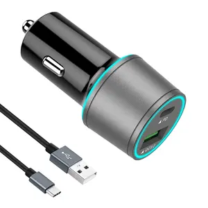 45 Вт PD автомобильное зарядное устройство с функцией быстрой зарядки для apple Google вспышки gm прикуриватель USB Type - c автомобильное зарядное устройство