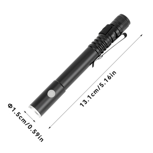 USB C bút ánh sáng <span class=keywords><strong>3W</strong></span> LED Torch với built-in pin khẩn cấp cầm tay đèn pin với clip Type-C có thể sạc lại UV Penlight - Product Image 3