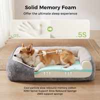 Modernes Rechteckiges Plüsch-Hundebett mit Abnehmbarem Bezug Erhöhtes Design für Komfortablen Hausgebrauch