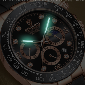 BINBOND B1727 سوار سيليكون ساعات رجالية فاخرة أنيقة 3ATM كوارتز Movt مقاومة للماء يد مضيئة متعددة الألوان للذكور - Product Image 2