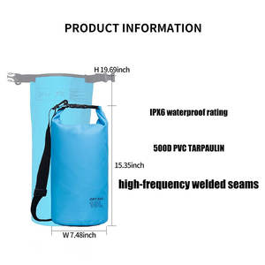 กระเป๋าแห้งกันน้ำ 2 ลิตร 5 ลิตร 10 ลิตร 15 ลิตร 20 ลิตร 30 ลิตร 40 ลิตร 50 ลิตร 60 ลิตร กระเป๋าเป้กันน้ำ กระเป๋าเป้กันน้ำแบบซีล็อค - Product Image 3