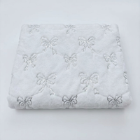 Tissu en peluche de haute qualité, doux, à motif de nœuds brodés, pour canapé, veste, manteau, oreiller, tapis, sac, textiles de maison