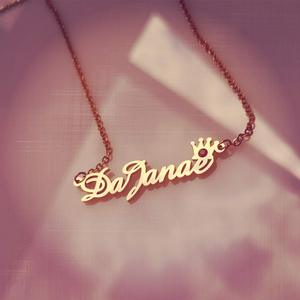 Collana fatigna di alta qualità in acciaio inossidabile collana da donna placcata oro alla moda con nome personalizzato <span class=keywords><strong>gioielli</strong></span> speciali a catena - Product Image 6